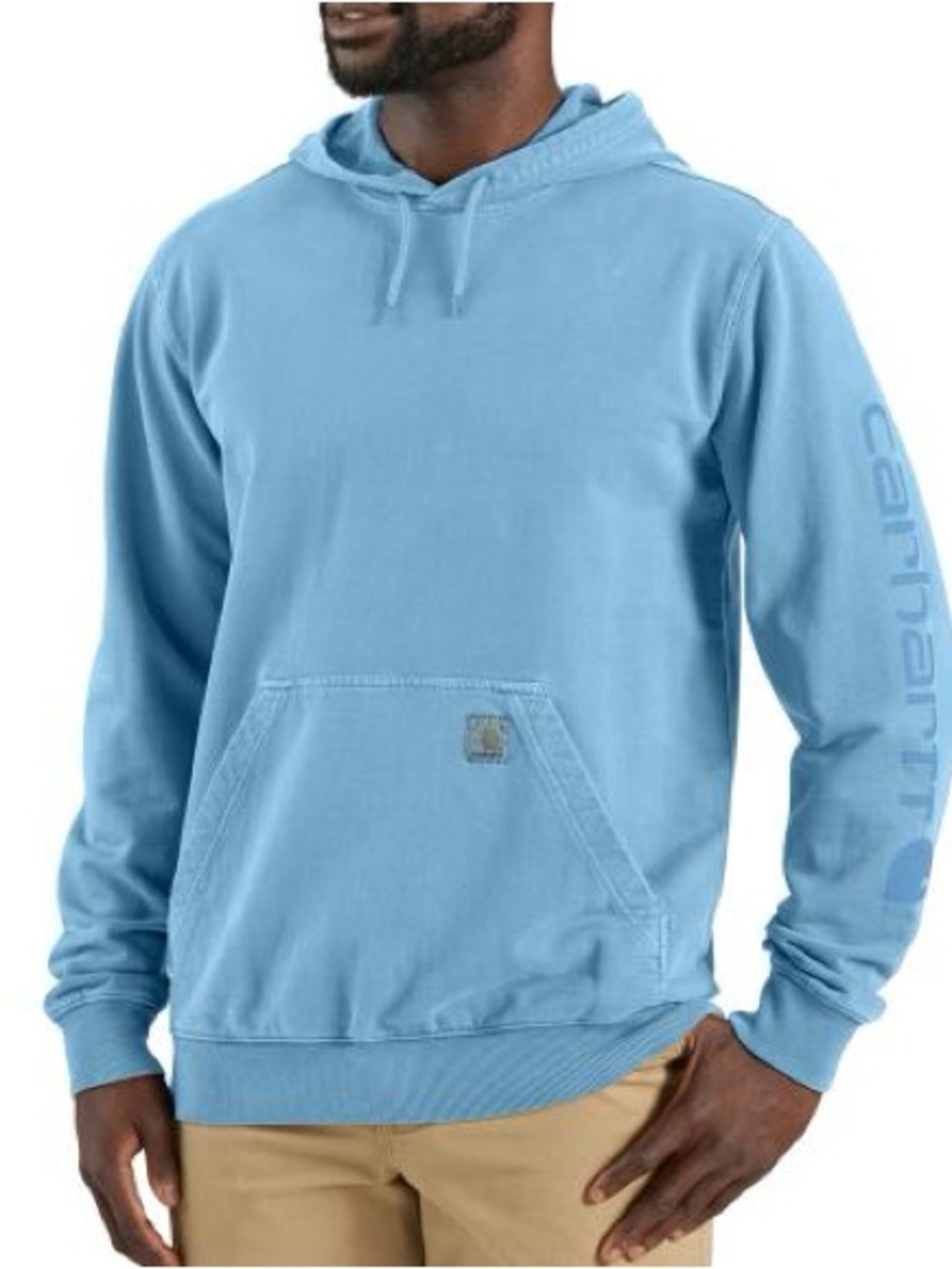 Carhartt Relaxed Fit Midweight Garment Dyed French Terry Sweatshirt Fresh Water - Picture 2 of 5